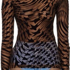 Mugler sheer top